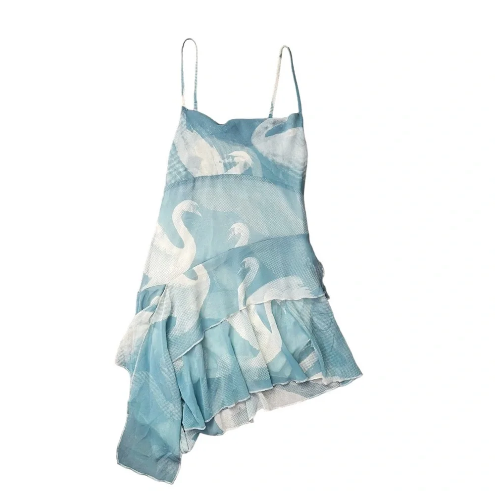 SOLD - Urban Outfitters Kimchi Blue Chiffon Asymmetrical Mini Dress - Picture 4 of 6